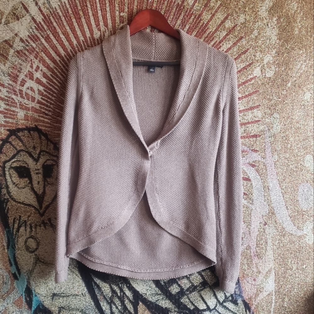 Stylish knit sweater jacket.